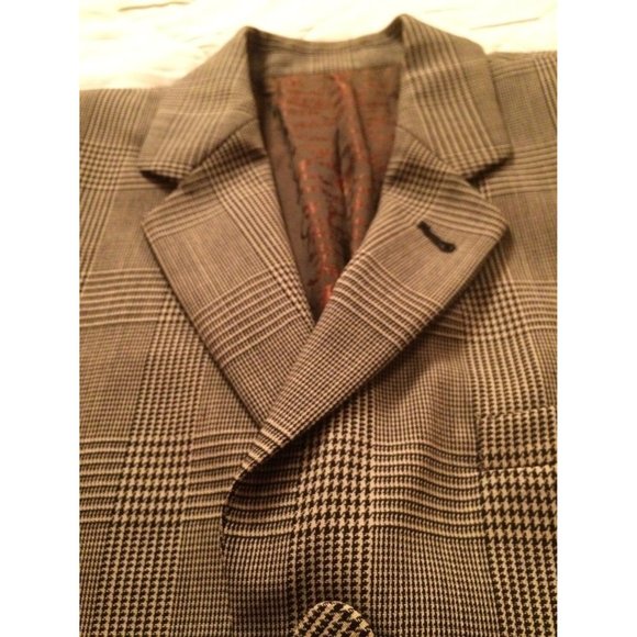 Vintage Couture Jacket Designer Jean Paul Gautier Lama Wool Houndstooth Fully Li - Picture 3 of 5